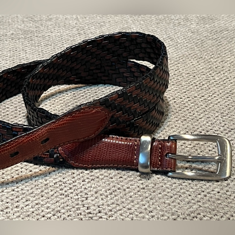 Gorgeous Basket Weave Woven Leather Men’s Belt‎ 40
